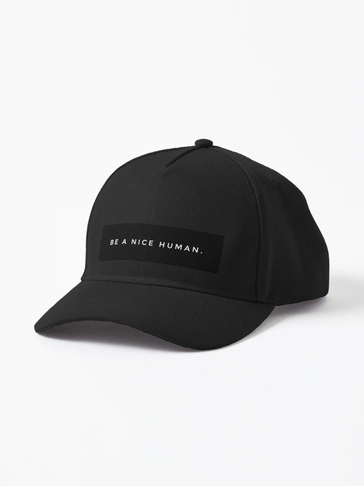 Be A Nice Human Black Adjustable Cap