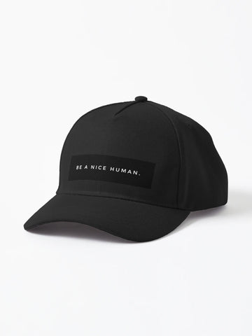 Be A Nice Human Black Adjustable Cap