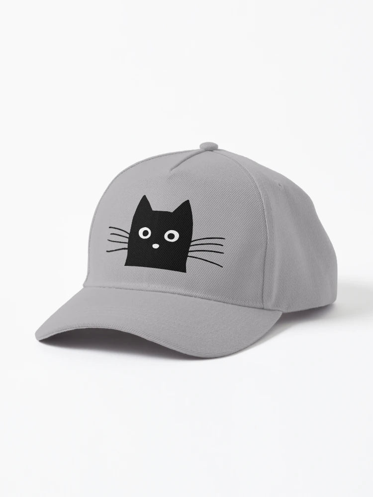 Black Cat Face Baseball Cap