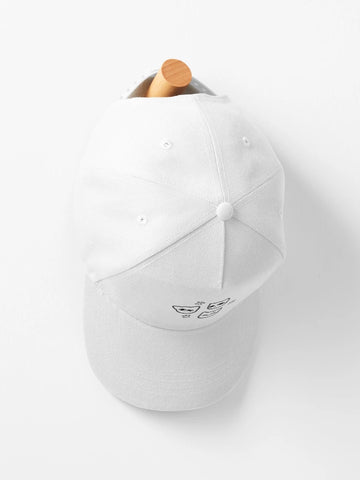 Black Cotton Cat Pattern Dad Hat Cap