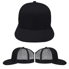 Classic Black Trucker Meshback Snapback Cap
