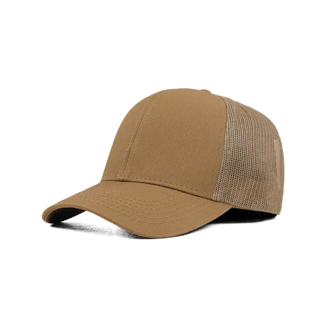 Solid Brown Adjustable Trucker Cap